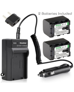 Kastar 2X Battery + AC Travel Charger for JVC BN-VG121 BNVG121 BN-VG107 BN-VG107U BN-VG108E BN-VG108U BN-VG114 BN-VG114AC VG114E VG114U VG121AC VG121 VG121U BN-VG138 VG138E VG138U GZ EX310 HM890 MG980
