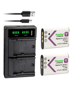 Kastar 2-Pack Battery and LTD2 USB Charger Replacement for Sanyo DB-L70 DBL70 Battery, SANYO Xacti DMX-E10 Xacti VPC-E10 Digital Cameras