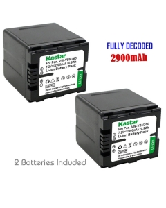 Kastar Battery 2 Pack for Panasonic VW-VBN260 VW-VBN130 and Panasonic HC-X800 HC-X900 HC-X909 HC-X900M HC-X910 HC-X920 HC-X920M HDC-HS900 HDC-SD800 HDC-SD900 HDC-SD909 HDC-TM900 HDC-TM900K HDC-TM900P