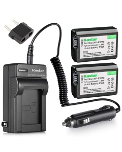 Kastar Battery(2-Pack) and Charger for Sony NP-FW50, BC-VW1, BC-TRW and Alpha 7, a7, a7R, a3000, a5000, a6000, NEX-3, NEX-5, NEX-6, NEX-7, NEX-C3, NEX-F3, SLT-A33, SLT-A35, SLT-A37, SLT-A55V, DSC-RX10