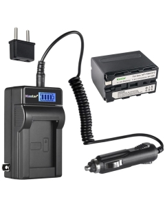 Kastar 1-Pack NP-F970 Battery and LCD AC Charger Compatible with DCR-TRV310 DCR-TRV315 DCR-TRV320 DCR-TRV410 DCR-TRV420 DCR-TRV49 DCR-TRV5 DCR-TRV510 DCR-TRV520 DCR-TRV525 DCR-TRV58 DCR-TRV620