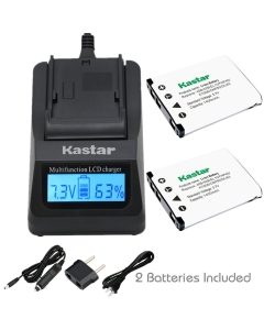 Kastar Ultra Fast Charger Kit and Battery (2-Pack) for Kodak KLIC-7006 work with Kodak EasyShare M22, M23, M200, M522, M530, M531, M532, M550, M552, M575, M577, M580, M583, M750, M873, M883, M5350, M5370, MD30, Mini, Touch Digital cameras