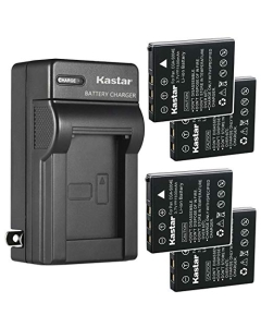 Kastar 4-Pack Battery and AC Wall Charger Replacement for Panasonic CGA-S004, CGA-S004A, CGA-S004A/1B, S004E/1B, DMW-BCB7 Battery, DE-992, 992a Charger, Panasonic Lumix DMC-FX2, Lumix DMC-FX7 Camera