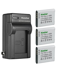 Kastar 3-Pack DB-110 Battery and AC Wall Charger Replacement for Ricoh Theta M15 360 Spherical Camera, Ricoh Theta S 360 Spherical Camera, Ricoh Theta SC 360°, Ricoh Theta SC2 360 Spherical Camera