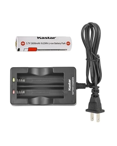 Kastar 1-Pack Battery and AC Wall Charger Replacement for ProTac HL-X USB, ProTac HL USB Headlamp, Siege X USB, ProTac 2L-X USB, and Vantage 180 X USB, SLB26 Battery