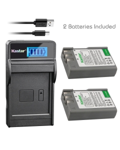 Kastar EN-EL9a Battery (X2) & Slim LCD Charger for Nik EN-EL9, ENEL9, EN-EL9a, ENEL9A, MH-23 and Nik D3000, D5000, D40, D60, D40X SLR Cameras