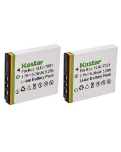 Kastar Battery (2-Pack) for Kodak KLIC-7001 and Kodak EasyShare M320, M340, M341, M753 Zoom, M763, M853 Zoom, M863, M893 is, M1063, M1073 is, V550, V570, V610, V705, V750 Cameras