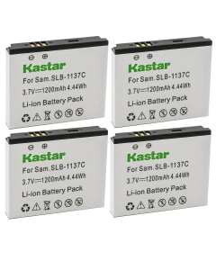 Kastar Battery 4-Pack Replacement for Samsung SLB-1137C SLB1137C Battery, Samsung i7, Samsung Digimax i7 Camera