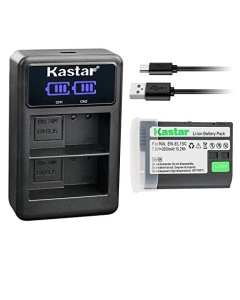 Kastar 1-Pack EN-EL15C Battery and LED2 USB Charger Compatible with Nikon EN-EL15c EN-EL15b Battery, MH-25b Charger, Nikon ZF Mirrorless Camera, Nikon Z 5 Z6 II Z7 II, Z5 Z6II Z7II Mirrorless Camera
