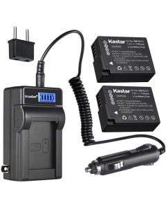 Kastar 2-Pack DMW-BLC12 Battery and LCD AC Charger Compatible with Panasonic Lumix DMC-G81, Lumix DMC-G85, Lumix DMC-GX8 DMC-GX8KBODY, Lumix DMC-GH2 DMC-GH2GK, Lumix DMC-GH2H DMC-GH2HGK DMC-GH2HK
