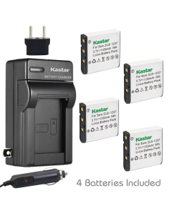 Kastar SLB1237 Battery (4-Pack) for Samsung SLB-1237 and Digimax L55 Digimax L55W Digimax L85 Epson L500V Cameras