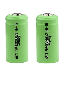 Kastar 2-Pack 2/3AA 1.2V 700mAh Ni-MH Button Top Rechargeable Batteries for High Power Static Applications (Telecoms, UPS and Smart Grid), Electric Mopeds, Meters, Radios, RC Devices, Electric Tools