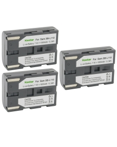 Kastar SB-L110 Battery 3-Pack Replacement for Samsung VP-D82, VP-D85, VP-D87 VP-D87i, VP-D903, VP-D93, VP-D97, VP-D99 VP-D99i, SC-D103, SC-D105, SC-D130, SC-D180, SC-D530, SC-D55 Camera