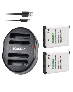 Kastar Battery + Dual Charger for Nik EN-EL19 Coolpix S2800 S3100 S3200 S3300 S3400 S3500 S3600 S3700 S4100 S4200 S4300 S5200 S5300 S6400 S6500 S6600 S6700 S6800 S6900 S7000 and Sony NP-BJ1 DSC-RX0
