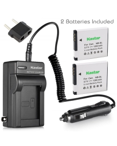 Kastar Battery (X2) & Travel Charger Kit for NB-8L, NB8L, CB-2LAE and PowerShot A2200, PowerShot A3000 is, PowerShot A3100 is, PowerShot A3200 is, PowerShot A3300 is Cameras