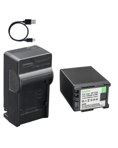 Kastar 1-Pack Battery and AC & USB-C Charger, Compatible with Canon BP-820 BP-828, XA10 XA20 XA25 XA30 XA35 XA40 XA45 XA50 XA55, VIXIA HF G21 G30 G40 G50 G60, XF400 XF405, CG-800 Charger