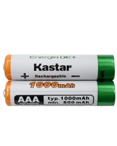 Kastar AAA 2-Pack Ni-MH 1000mAh Super High-Capacity Rechargeable Battery Replacement for Panasonic HHR-4DPA HHR-55AAABU HHR-65AAABU, Out Door Solar Light, Solar Spinner, Solar Power Unite, Path Light