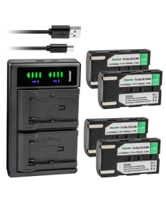 Kastar 4-Pack SB-LSM80 Battery and LTD2 USB Charger Replacement for Samsung SC-D453 SC-D455 SC-D457 SC-D557 SC-D653 SC-D655 SC-D953 SC-D955 SC-D963 SC-D965 SC-D975 SC-DC163 SC-DC164 SC-DC165