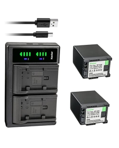 Kastar 2-Pack BP-828 Battery & LTD2 USB Charger Replacement for Canon XA60, XA65, XA70, XA75, VIXIA HF G70 Camera