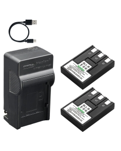 Kastar 2-Pack Battery and AC & USB-C Charger, Compatible with NB-3L NB-3LH Camera, for Canon PowerShot SD10 SD100 SD110 SD20 SD40 SD500 SD550 A80 Digital IXUS 700 750 i i5 IXY Digital 30 600 700