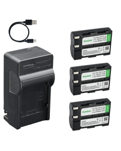 Kastar 3-Pack Battery and AC USB-C Charger, Compatible with Nikon EN-EL3, EN-EL3a, MH-18, MH-18a, MH-19, for Nikon D50, D70, D70s, D100, D100 SLR Cameras