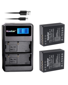 Kastar USB LCD Dual Charger and 2 Pack Battery for Olympus BLH-1 BLH-01 PS-BLH1 BLH1 Battery, BCH-1 Charger and Olympus OM-D E-M1 Mark II, OM-D EM1 Mark II, OM-D E-M1 MARKII, OM-D E-M1 MARK2 Camera