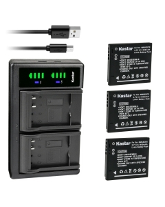 Kastar 3-Pack Battery and LTD2 USB Charger Replacement for Panasonic DMW-BCK7 DMW-BCK7E DMW-BCK7GK DMW-BCK7PP ACD-341, NCA-YN101F NCA-YN101G NCA-YN101H NCA-YN101J Battery DE-A92 DE-A91 DE-A91B Charger