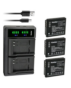 Kastar 3-Pack Battery and LTD2 USB Charger Replacement for Samsung IA-BH125C Battery, Samsung HMX-R10, HMX-R10BP, HMX-R10EDC, HMX-R10SP Digital Cameras