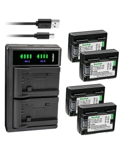 Kastar 4-Pack BP-709 Battery and LTD2 USB Charger Compatible with Canon LEGRIA HF M406 HFM406, LEGRIA HF M506 HFM506, LEGRIA HF M606 HFM606, LEGRIA HF M706 HFM706, LEGRIA HF M806 HFM806 Camera