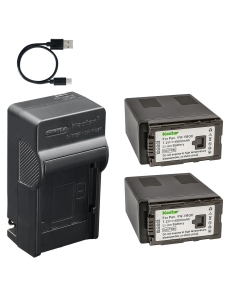 Kastar 2-Pack Battery and AC & USB-C Charger, Compatible with Panasonic VW-VBG6 CGA-E625, for AG-AC130 AC160 AF100 HMC150 HMC70 HMC80 HMR10 Camcorders