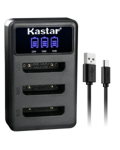 Kastar LCD Triple USB Battery Charger Compatible with Nikon Coolpix S60, Coolpix S80, Coolpix S200, Coolpix S202, Coolpix S210, Coolpix S220, Coolpix S230, Coolpix S500, Coolpix S510