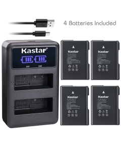 Kastar Battery 4 Pack and LCD Dual Charger for Nikon EN-EL14 EN-EL14a MH-24, Nikon Coolpix P7000 Coolpix P7100 Coolpix P7700 Coolpix P7800 Nikon D3100 D3200 D3300 D3400 D5100 D5300 D5500 D5600 Df DSLR