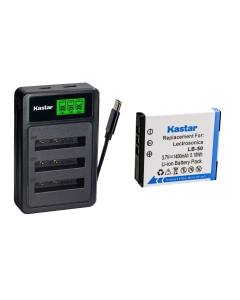 Kastar 1-Pack Battery with LZD3 USB Triple Charger Compatible with Lectrosonics LB-50, SSM Transmitter IFBR1B Receiver Bodypack 40117 Audio Device