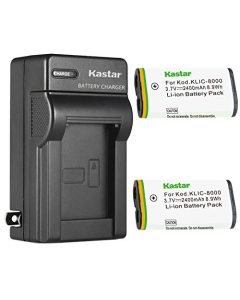 Kastar 2-Pack DB-50 Battery and AC Wall Charger Replacement for Ricoh DB-50 DB50 Battery, Ricoh BJ-5 BJ5 Charger, Ricoh Caplio R1, Caplio R1S, Caplio R1V, Caplio R2, Caplio RZ1 Camera
