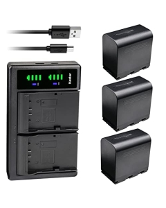 Kastar 3-Pack SSL-JVC70 Battery and LTD2 USB Charger Replacement for JVC GY-HMQ10, GY-HMQ10E, GY-HM200, GY-HM200U, GY-HM200HW, GY-HM200SP, GY-HM200SP Sports, GY-HM250 GY-HM250SP Camera