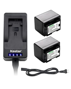 Kastar LED Super Fast Charger & Battery x2 for Canon BP-718 BP718 BP-727 BP727 and Canon VIXIA HF M38 HF M36 HF M306 HF HF M506 HF M66 HF M68 HF M606 HF M76 HF M78 HF M706 HF M86 HF M88 HF M806 Camera