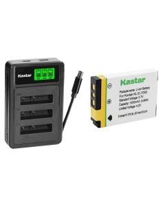 Kastar 1-Pack Battery with Triple Charger for Kodak KLIC-7003 GE GB-40, Kodak EasyShare M380 M381 M420 V803 V1003 Z950 Z950 is MD81, GE A830 E1030 E1035 E1040 E1050 E1055 E1235 E1240 E850 H855