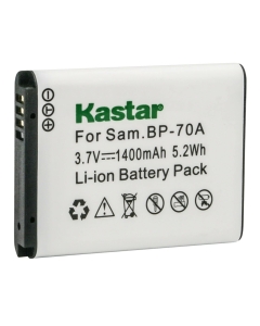 Kastar BP-70A Battery 1-Pack Replacement for Samsung ES75, ES78, ES80, ES81, ES90, ES91, ES95, ES96, ES99, MV800, PL100, PL101, PL120, PL121, PL170, PL171, PL20, PL200, PL201, PL21, PL80, PL81 Camera