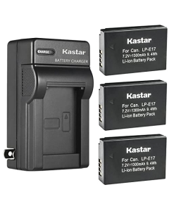 Kastar 3-Pack Battery and AC Wall Charger Replacement for Canon EOS RP, EOS R10 Mirrorless Digital Camera, KISS X8i, KISS X9i, Rebel SL2, EOS Rebel T6i, EOS Rebel T6s, EOS Rebel T7i Camera