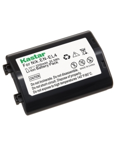 Kastar 11.10V, 3200mAh, Li-ion, Hi-Quality Replacement Digital Camera Battery for D2H, D2Hs, D2X, D2Xs, D3, D3S, F6, Compatible Part Numbers: EN-EL4, EN-EL4a