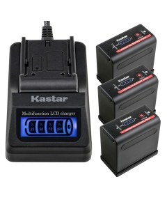 Kastar 3 Battery and Charger Compatible Canon G1500 G2000 GL-1 GL-2 MV10i MV20i MV100i MV200 MV200i Optura Pi Ultura Vistura UC-V10 UC-V10Hi UC-V20 UC-V30 UC-V100 UC-V200 EOS C300 PL EOS C500 PL ES50