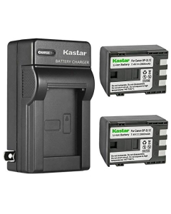 Kastar 2-Pack Battery and AC Wall Charger Replacement for Canon NB-2L, NB-2LH, NB-2L5, NB-2L12, NB-2L13, NB-2L14, NB-2L18, NB-2L24, BP-2L5, BP-2L12, BP-2L13, BP-2L14, BP-2L18, BP-2L24 Battery
