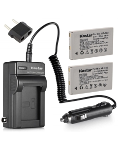 Kastar NP-200 Battery (2-Pack) and Charger Kit for Konica Minolta Dimage X Dimage Xg Dimage X6 Dimage Xi Dimage Xt Dimage Xt Biz Cameras