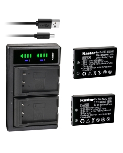Kastar 2-Pack KLIC-5001 Battery and LTD2 USB Charger Replacement for Kodak KLIC-5001, K5001, 1054062, 1064062 Battery, Kodak EasyShare Z730 Zoom, EasyShare Z760, EasyShare Z760 Zoom Camera