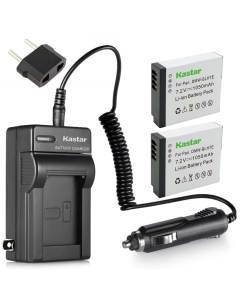 Kastar Battery (2-Pack) and Charger Kit Replacement for Panasonic DMW-BLH7 DMW-BLH7E DMW-BLH7PP Work with Panasonic Lumix DMC-GM1 DMC-GM1K DMC-GM5 DMC-GF7 Cameras