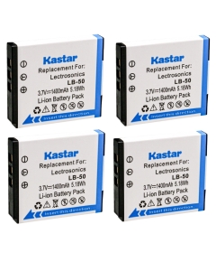 Kastar 4-Pack Battery Replacement for Lectrosonics LB-50 Battery, Lectrosonics SSM Transmitter & IFBR1B Receiver, IFBR1B Bodypack Receiver, Lectrosonics 40117