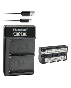 Kastar 1-Pack Battery and LKD2 USB Charger Compatible with LED Video Light CN-126 CN-160 CN-216 CN-304 CN126 CN160 CN216 CN304 VL600 YN300, GVM LED480 LED520 LED672 LED896 Other LED Video Lights