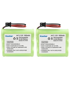Kastar 2-Pack AA*3 3.6V 1600mAh MSM Ni-MH Rechargeable Battery for Panasonic Type 1 P-P501 PP501 P-P501A PP501A P-P501PA P-P504 PP504 P-P508 P-P508A P-P510 P-P510A PP510A, PQP60AAF3G2 PQP85AA3A