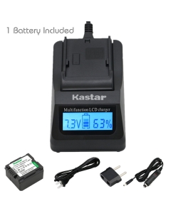 Kastar Ultra Fast Charger(3X faster) Kit and Battery (1-Pack) for Panasonic VW-VBG130 work with Panasonic Lumix DMC-L10, HDC-HS250, HDC-HS300, HDC-HS700, HDC-SD10, HDC-SD600, HDC-SD700, HDC-SDT750, HDC-TM10, HDC-TM15, HDC-TM300, HDC-TM700, SDR-H80 Cameras