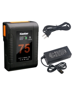 Kastar 1-Pack BP-Z75W Battery and D-Tap Charger Compatible with Vaxis Storm 058 Pro 5.5" Wireless Touchscreen Monitor, SWIT 17.3" 4K/8K 12G-SDI Studio Monitor, 23.8" 4K/8K 12G-SDI Studio Monitor